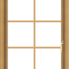 WDMA 24x32 (23.5 x 31.5 inch) Pine Wood Light Grey Aluminum Push out Casement Window with Colonial Grids