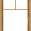 WDMA 24x32 (23.5 x 31.5 inch) Pine Wood Light Grey Aluminum Push out Casement Window with Fractional Grilles
