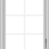 WDMA 24x32 (23.5 x 31.5 inch) White Vinyl uPVC Crank out Casement Window with Colonial Grids