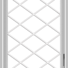 WDMA 24x32 (23.5 x 31.5 inch) White Vinyl uPVC Crank out Casement Window  with Diamond Grills