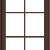WDMA 24x36 (23.5 x 35.5 inch) Oak Wood Dark Brown Bronze Aluminum Crank out Awning Window with Colonial Grids Exterior