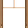 WDMA 24x36 (23.5 x 35.5 inch) Oak Wood Dark Brown Bronze Aluminum Crank out Awning Window with Fractional Grilles