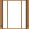 WDMA 24x36 (23.5 x 35.5 inch) Oak Wood Dark Brown Bronze Aluminum Crank out Awning Window with Prairie Grilles