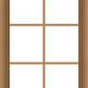 WDMA 24x36 (23.5 x 35.5 inch) Oak Wood Green Aluminum Push out Awning Window with Colonial Grids Interior