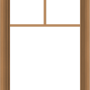 WDMA 24x36 (23.5 x 35.5 inch) Oak Wood Green Aluminum Push out Awning Window with Fractional Grilles