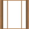 WDMA 24x36 (23.5 x 35.5 inch) Oak Wood Green Aluminum Push out Awning Window with Prairie Grilles