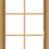 WDMA 24x36 (23.5 x 35.5 inch) Pine Wood Light Grey Aluminum Push out Casement Window with Colonial Grids