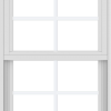 WDMA 24x36 (17.5 x 35.5 inch) Vinyl uPVC White Single Hung Double Hung Window with Colonial Grids Exterior