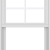 WDMA 24x36 (23.5 x 35.5 inch) Vinyl uPVC White Single Hung Double Hung Window with Top Colonial Grids Exterior