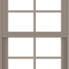 WDMA 24x36 (23.5 x 35.5 inch) Vinyl uPVC Brown Single Hung Double Hung Window with Colonial Grids Exterior