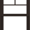WDMA 24x36 (23.5 x 35.5 inch) Vinyl uPVC Dark Brown Single Hung Double Hung Window with Fractional Grids Interior