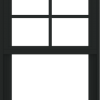 WDMA 24x36 (23.5 x 35.5 inch) Vinyl uPVC Black Single Hung Double Hung Window with Prairie Grids Interior