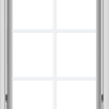 WDMA 24x36 (23.5 x 35.5 inch) White Vinyl uPVC Crank out Awning Window with Colonial Grids Interior