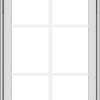 WDMA 24x36 (23.5 x 35.5 inch) White Vinyl uPVC Crank out Awning Window with Colonial Grids Exterior