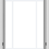 WDMA 24x36 (23.5 x 35.5 inch) White Vinyl uPVC Crank out Awning Window with Prairie Grilles