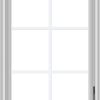 WDMA 24x36 (23.5 x 35.5 inch) White Vinyl uPVC Crank out Casement Window with Colonial Grids