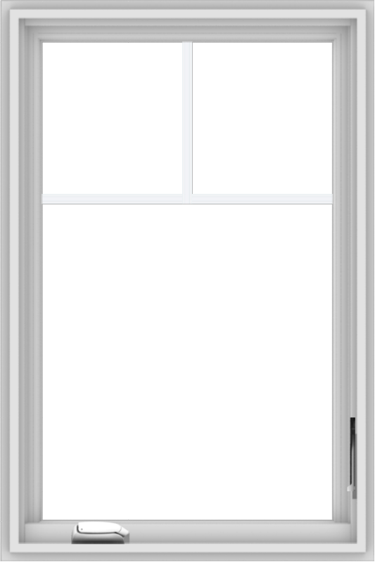 WDMA 24x36 (23.5 x 35.5 inch) White Vinyl uPVC Crank out Casement Window with Fractional Grilles