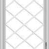 WDMA 24x36 (23.5 x 35.5 inch) White Vinyl uPVC Crank out Casement Window  with Diamond Grills