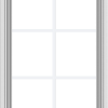 WDMA 24x36 (23.5 x 35.5 inch) White uPVC Vinyl Push out Awning Window with Colonial Grids Interior