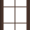WDMA 24x40 (23.5 x 39.5 inch) Oak Wood Dark Brown Bronze Aluminum Crank out Awning Window with Colonial Grids Exterior