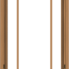 WDMA 24x40 (23.5 x 39.5 inch) Oak Wood Dark Brown Bronze Aluminum Crank out Awning Window with Prairie Grilles