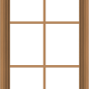 WDMA 24x40 (23.5 x 39.5 inch) Oak Wood Green Aluminum Push out Awning Window with Colonial Grids Interior