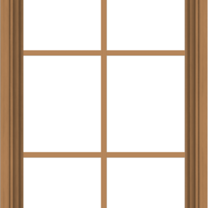 WDMA 24x40 (23.5 x 39.5 inch) Oak Wood Green Aluminum Push out Awning Window with Colonial Grids Interior