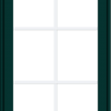 WDMA 24x40 (23.5 x 39.5 inch) Oak Wood Green Aluminum Push out Awning Window with Colonial Grids Exterior