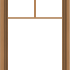WDMA 24x40 (23.5 x 39.5 inch) Oak Wood Green Aluminum Push out Awning Window with Fractional Grilles