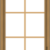 WDMA 24x40 (23.5 x 39.5 inch) Pine Wood Dark Grey Aluminum Crank out Casement Window with Colonial Grids