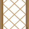 WDMA 24x40 (23.5 x 39.5 inch) Pine Wood Dark Grey Aluminum Crank out Casement Window  with Diamond Grills
