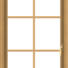 WDMA 24x40 (23.5 x 39.5 inch) Pine Wood Light Grey Aluminum Push out Casement Window with Colonial Grids