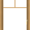 WDMA 24x40 (23.5 x 39.5 inch) Pine Wood Light Grey Aluminum Push out Casement Window with Fractional Grilles
