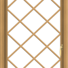 WDMA 24x40 (23.5 x 39.5 inch) Pine Wood Light Grey Aluminum Push out Casement Window  with Diamond Grills