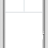 WDMA 24x40 (23.5 x 39.5 inch) Vinyl uPVC White Push out Casement Window with Fractional Grilles