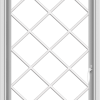 WDMA 24x40 (23.5 x 39.5 inch) Vinyl uPVC White Push out Casement Window  with Diamond Grills