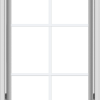 WDMA 24x40 (23.5 x 39.5 inch) White Vinyl uPVC Crank out Awning Window with Colonial Grids Interior