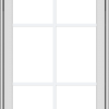 WDMA 24x40 (23.5 x 39.5 inch) White Vinyl uPVC Crank out Awning Window with Colonial Grids Exterior
