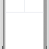 WDMA 24x40 (23.5 x 39.5 inch) White Vinyl uPVC Crank out Awning Window with Fractional Grilles