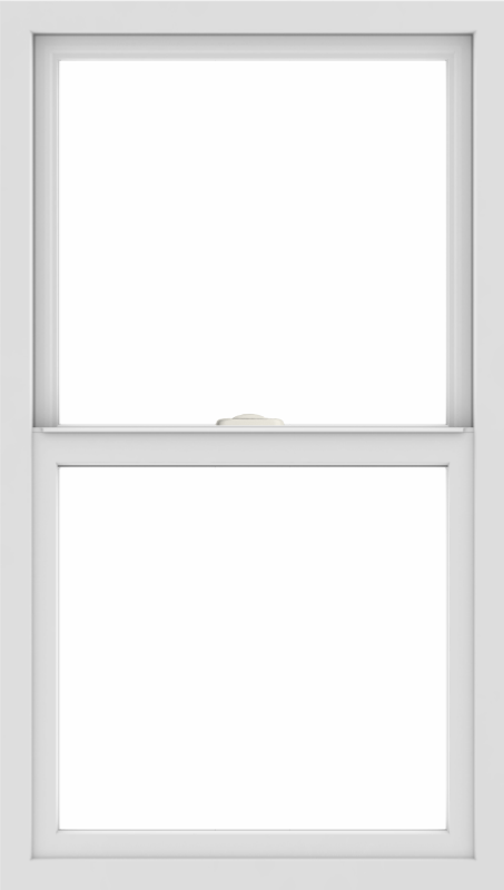 WDMA 24x42 (23.5 x 41.5 inch) Vinyl uPVC White Single Hung Double Hung Window without Grids Interior