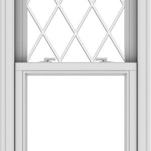 WDMA 24x48 (23.5 x 47.5 inch)  Aluminum Single Double Hung Window with Diamond Grids