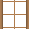 WDMA 24x48 (23.5 x 47.5 inch) Oak Wood Dark Brown Bronze Aluminum Crank out Awning Window with Colonial Grids Interior
