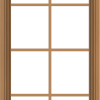 WDMA 24x48 (23.5 x 47.5 inch) Oak Wood Green Aluminum Push out Awning Window with Colonial Grids Interior