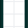 WDMA 24x48 (23.5 x 47.5 inch) Oak Wood Green Aluminum Push out Awning Window with Colonial Grids Exterior