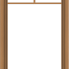 WDMA 24x48 (23.5 x 47.5 inch) Oak Wood Green Aluminum Push out Awning Window with Fractional Grilles