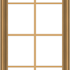 WDMA 24x48 (23.5 x 47.5 inch) Pine Wood Dark Grey Aluminum Crank out Casement Window with Colonial Grids
