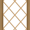 WDMA 24x48 (23.5 x 47.5 inch) Pine Wood Dark Grey Aluminum Crank out Casement Window without Grids with Diamond Grills