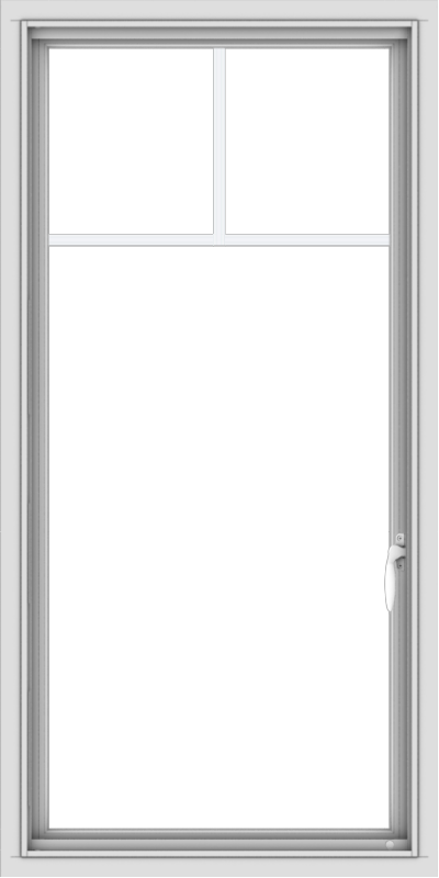 WDMA 24x48 (23.5 x 47.5 inch) uPVC Vinyl White push out Casement Window with Fractional Grilles