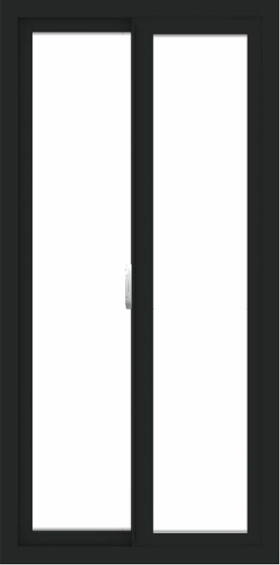 WDMA 24x48 (23.5 x 47.5 inch) Vinyl uPVC Black Slide Window without Grids Interior