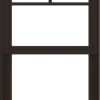 WDMA 24x48 (23.5 x 47.5 inch) Vinyl uPVC Dark Brown Single Hung Double Hung Window with Fractional Grids Interior